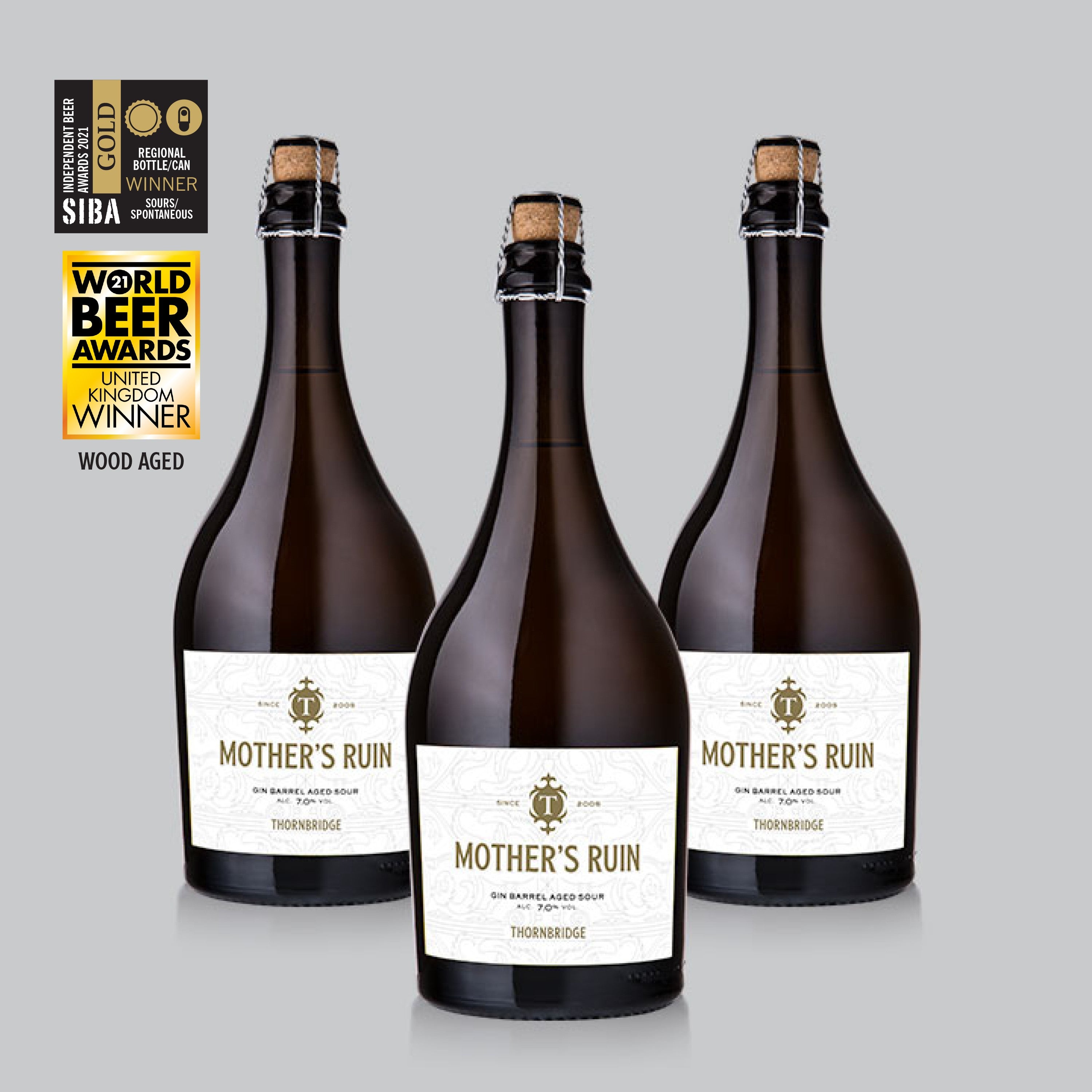 Mothers Ruin Gin Barrel Aged Sour  Abv 7.0% 3 X 750ml Bottle