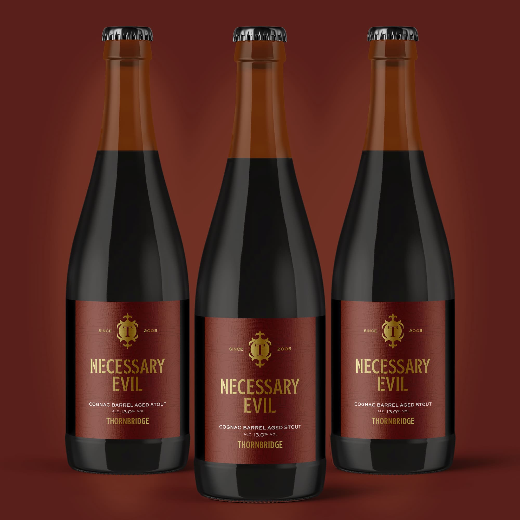 Necessary Evil  13% Abv Cognac Barrel Aged Stout 12 X 375ml Bottles