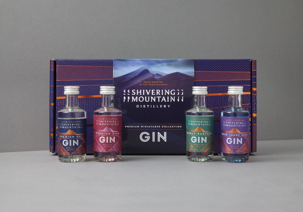 Shivering Mountain Premium Miniatures Gin Collection  4 X 5cl