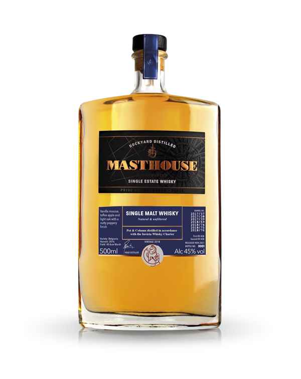 Copper Rivet Distillery Masthouse Single Malt PotandColumn Still English Whisky  50cl