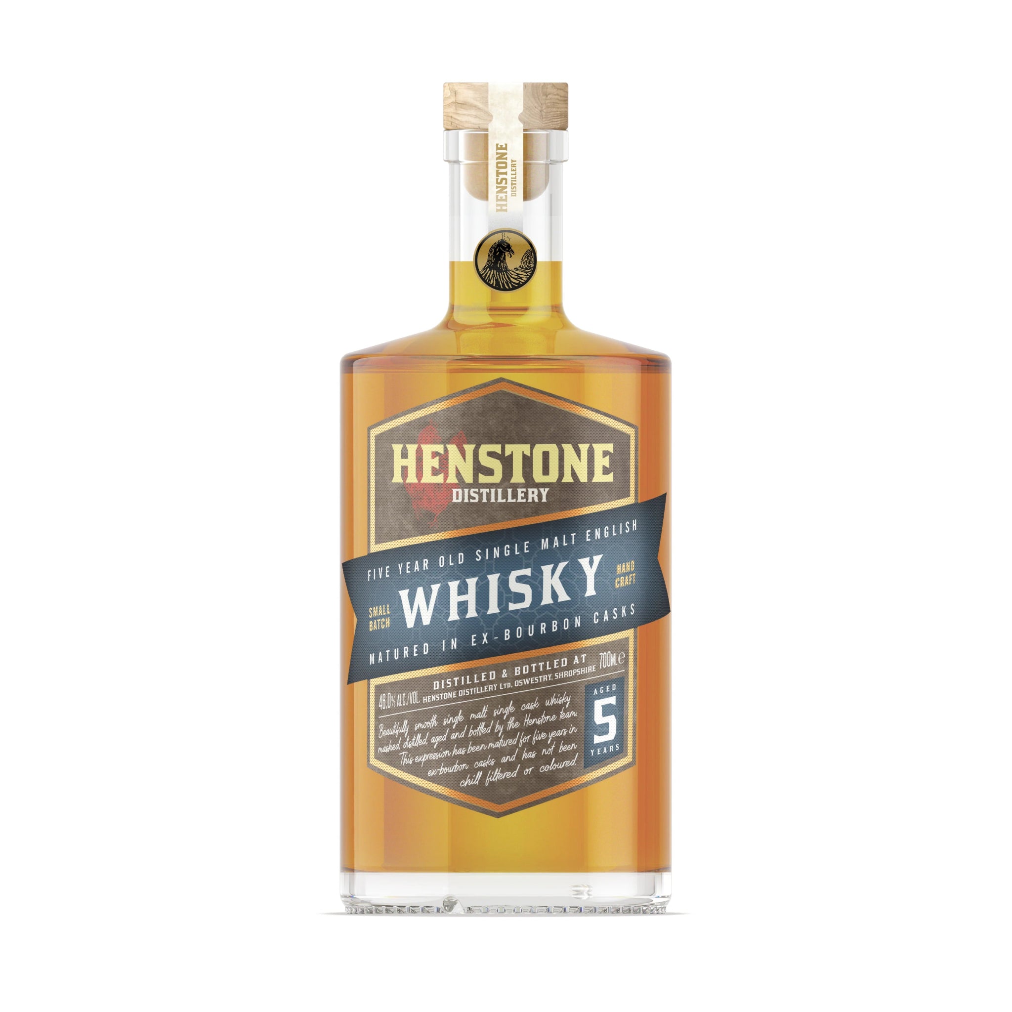 Henstone Distillery Ex-bourbon Cask 5 Year Old Single Malt Whisky  70cl