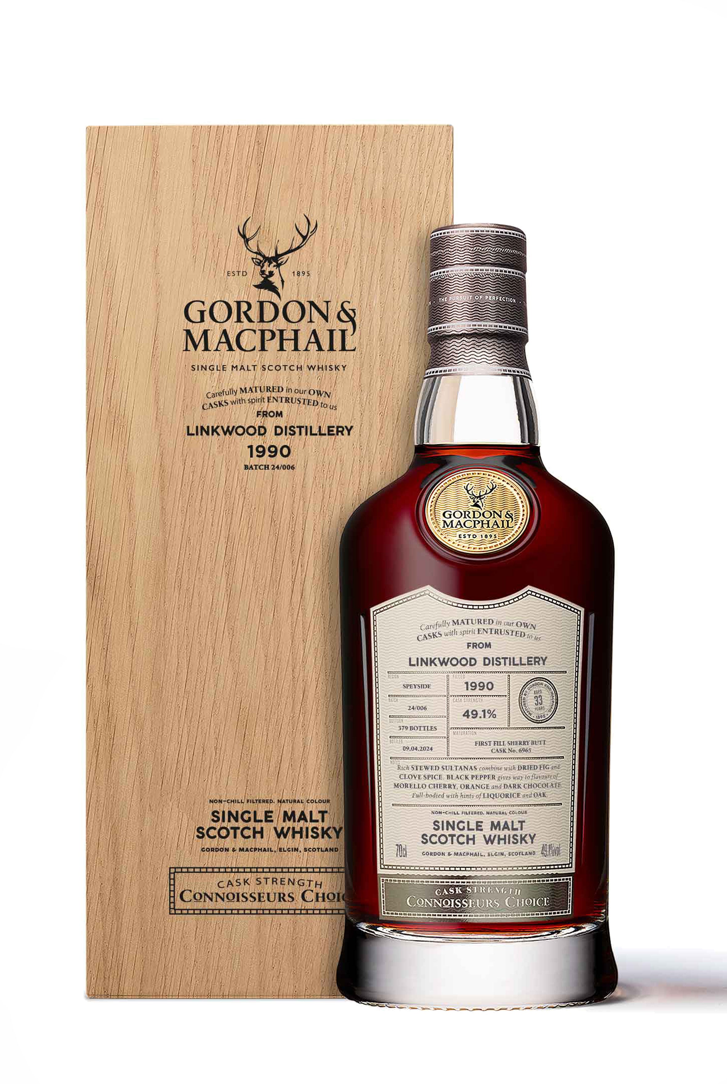 Linkwood 33 Year Old - 1990  Cask 6965  Connoisseurs Choice (g&m)