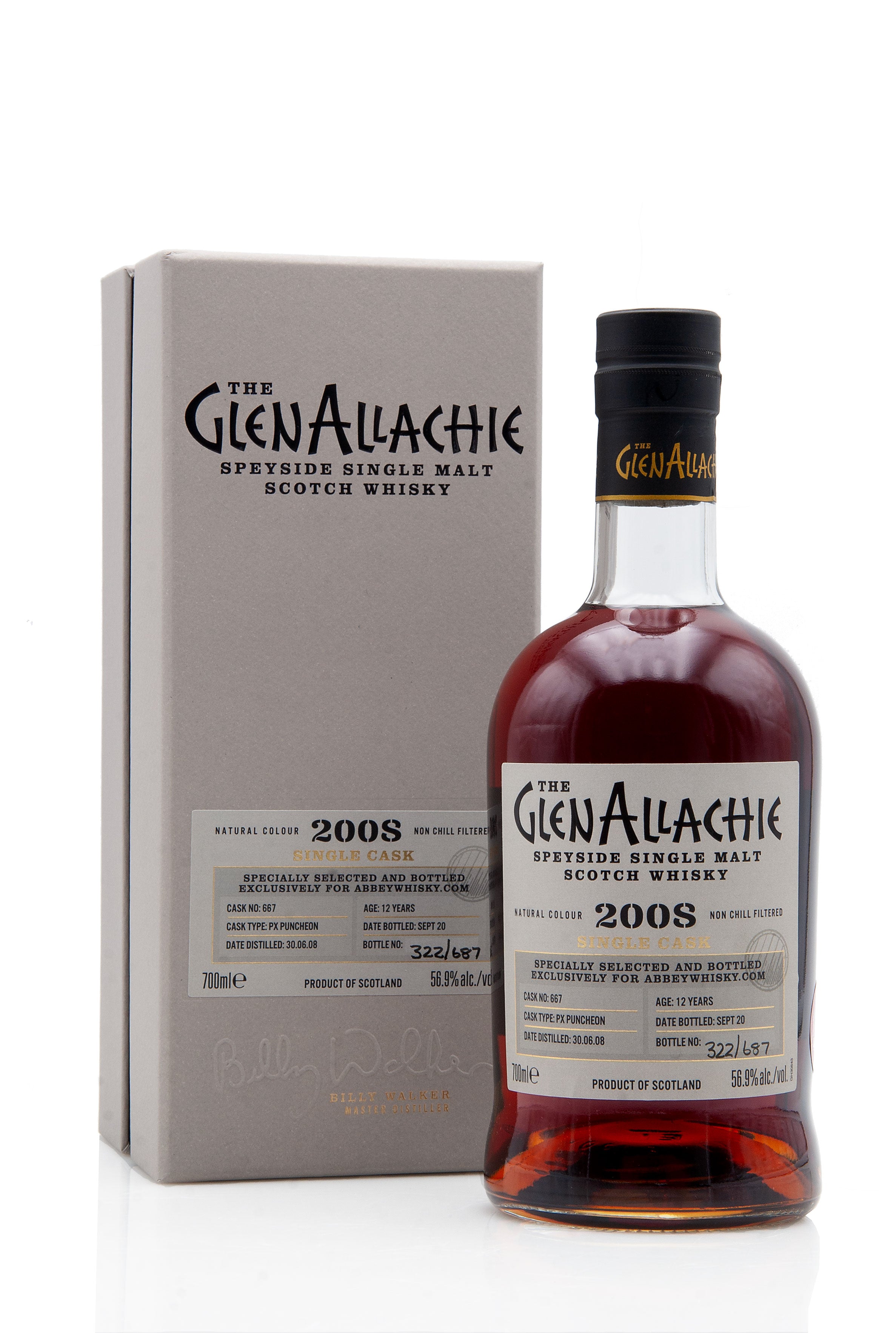 Glenallachie 12 Year Old - 2008  Cask 667  Aw Exclusive