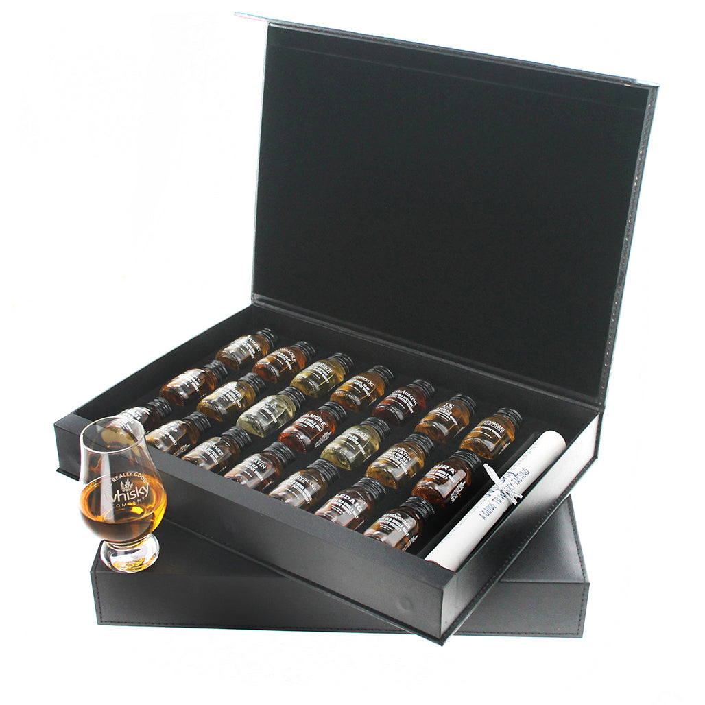 21 Drams - Whisky Tasting In A Gift Box With Whisky Tasting Guide - 21 X 3cl 48%