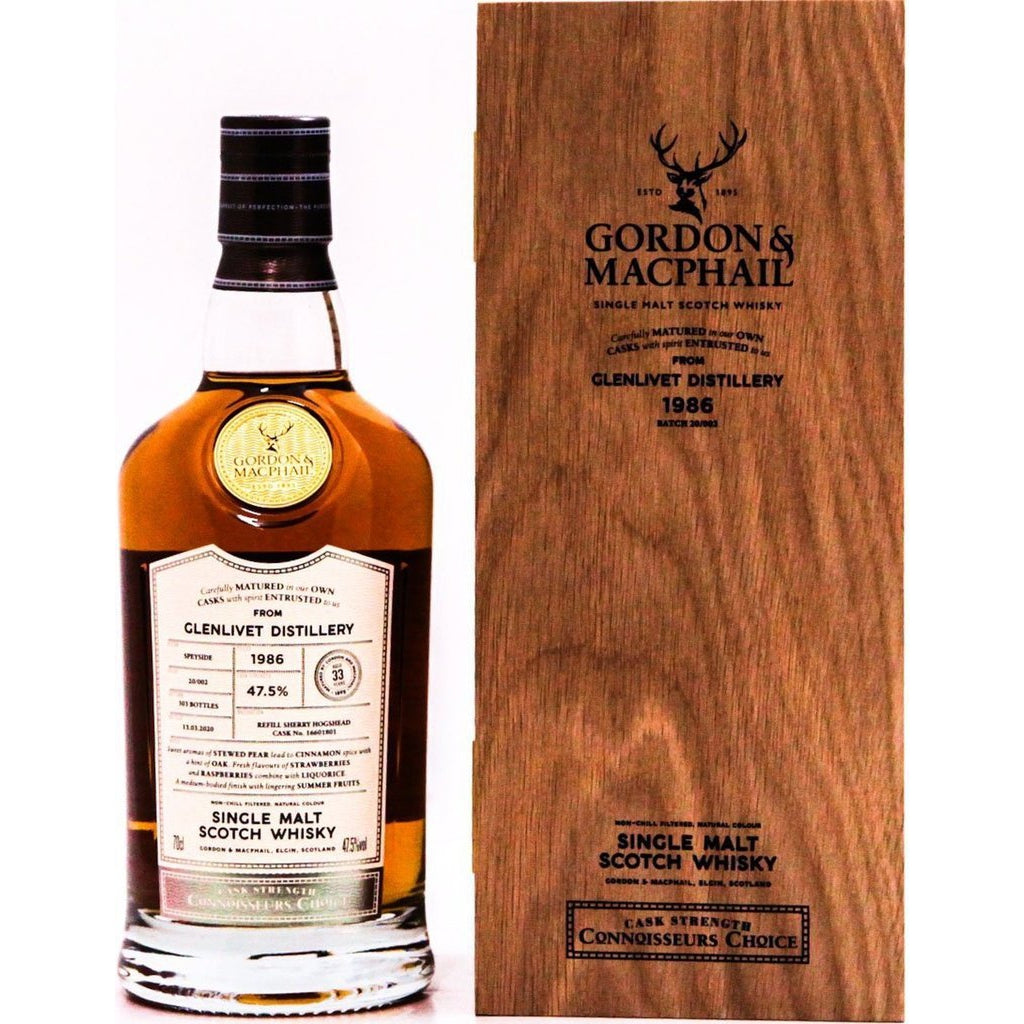 Glenlivet 33 Year Old 1986 Connoisseurs Choice (gordonandMacphail) - 70cl 47.5%