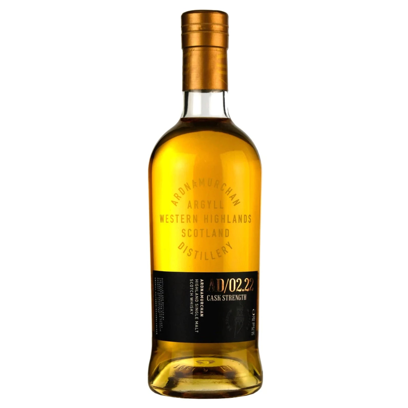 Ardnamurchan Ad02.22 Cask Strength Highland Single Malt Scotch Whisky Distillery Bottling - 70cl 58.7%