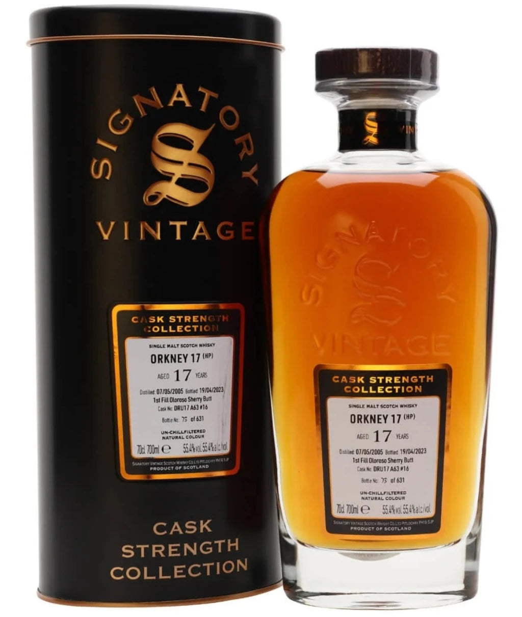 Orkney 17 Year Old Hp Signatory Cask Strength Single Malt Scotch Whisky - 70cl 55.4%