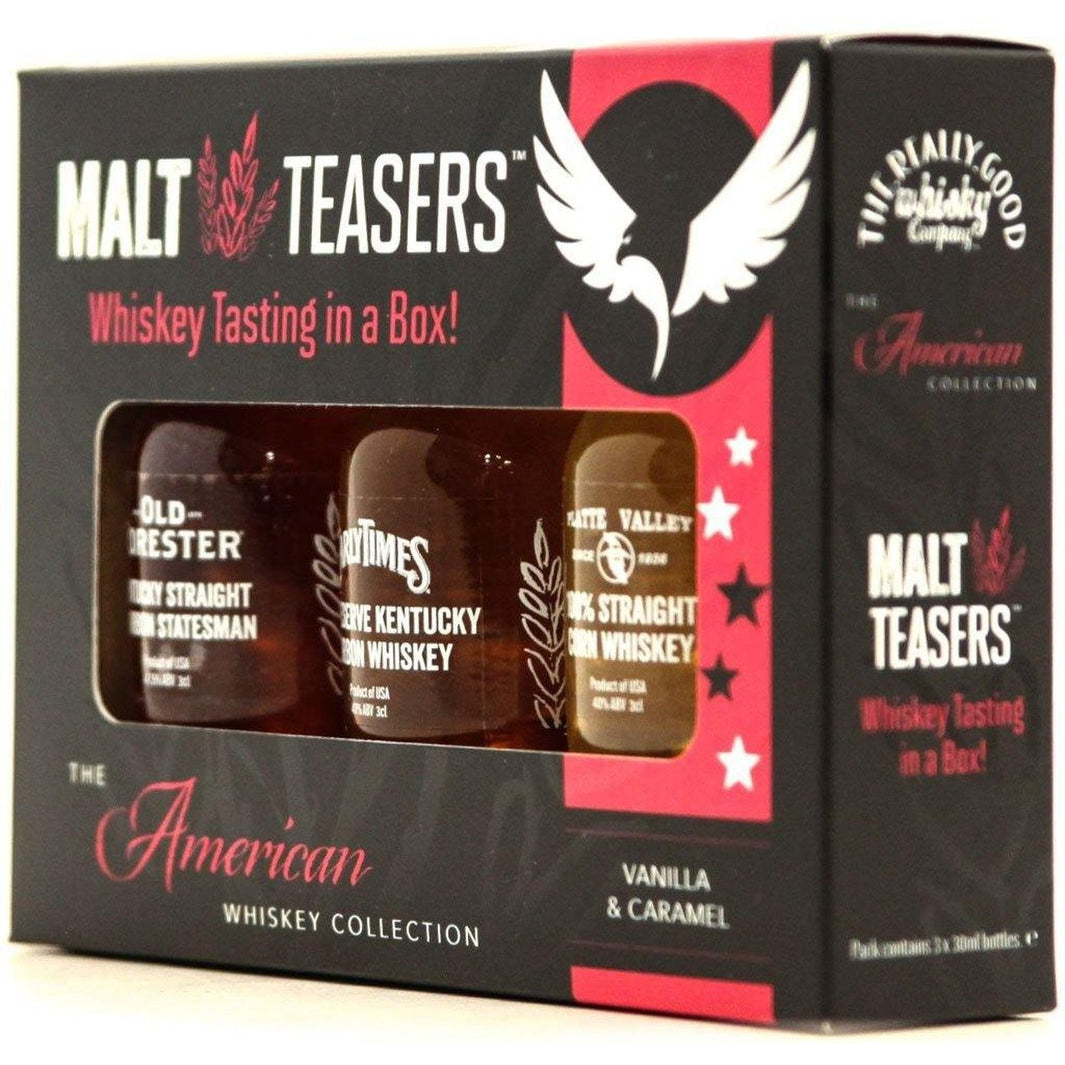 The American Whiskey Tasting Pack With Online Video Link - 3 Malt Teasers - 3 X 3cl 42%